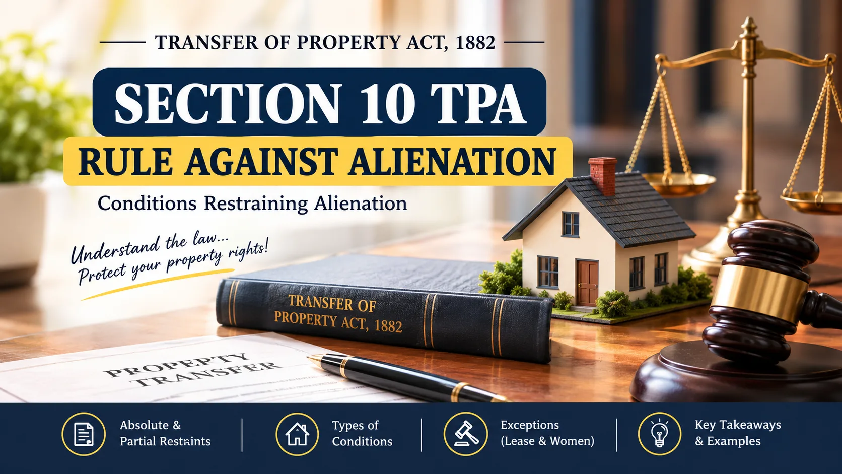 Section 10 Transfer of Property Act rule against alienation – property law
